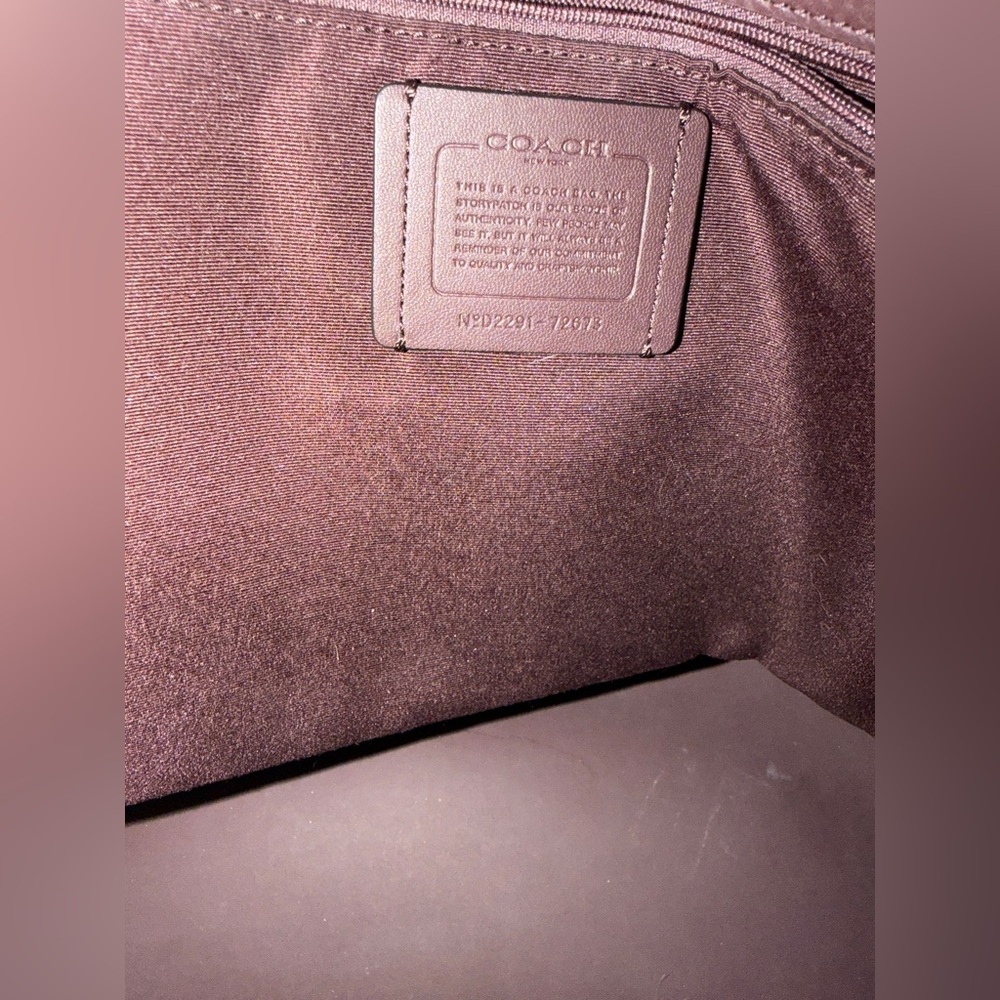 Coach Black Tote with Gold Accents - Picture 8 of 16